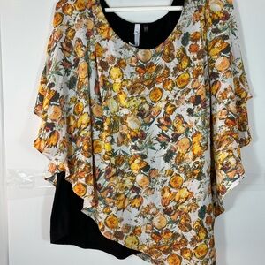 Vibrant Floral Women's Blouse